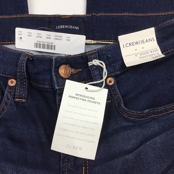 NWT J. Crew High Rise Toothpick Petite Jeans NWT - Picture 6 of 8